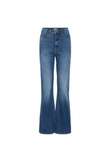 ICHI Twiggy Flaired High Waist Jean in Medium Blue by ICHI