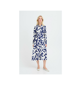 b.young Ikaia Shirt Dress in Medieval Blue by b.young