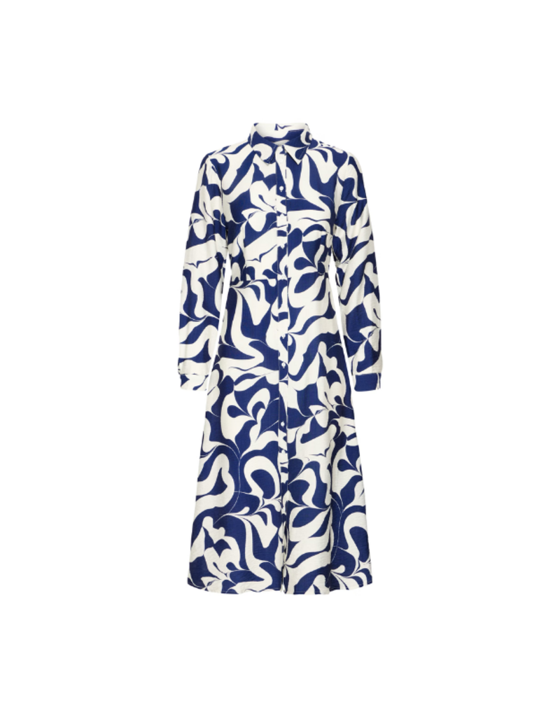 b.young Ikaia Shirt Dress in Medieval Blue by b.young