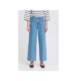 b.young Kibine Wide Jeans in Mid Blue Denim by b.young