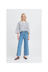 b.young Kibine Wide Jeans in Mid Blue Denim by b.young