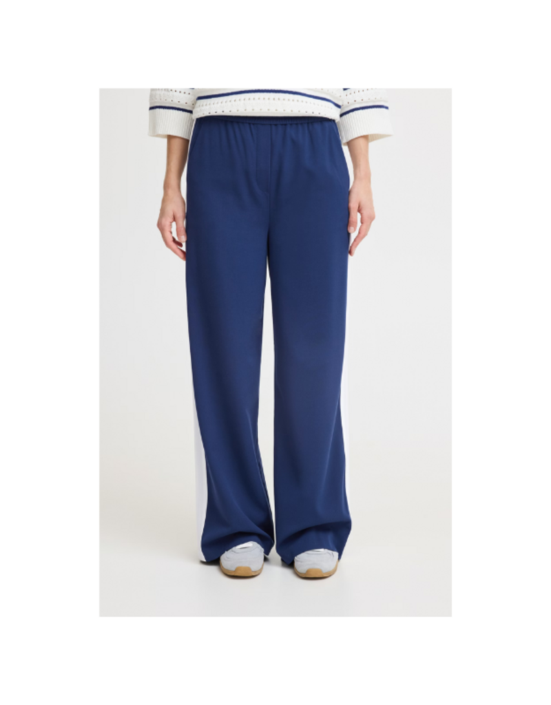 b.young Danta Piping Pants in Medieval Blue by b.young