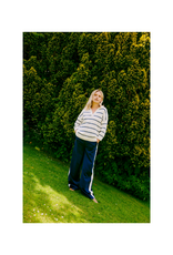 b.young Danta Piping Pants in Medieval Blue by b.young