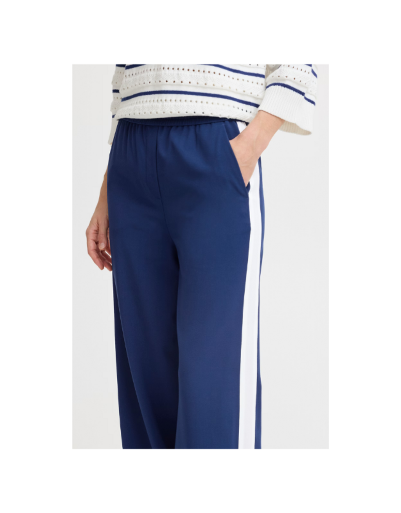 b.young Danta Piping Pants in Medieval Blue by b.young