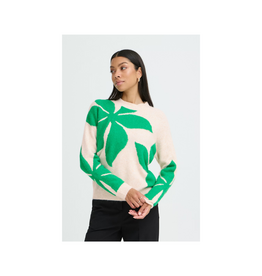 b.young Omea Flower Jumper in Leprechaun by b.young