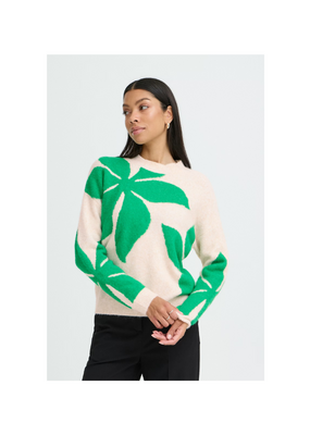 b.young Omea Flower Jumper in Leprechaun by b.young