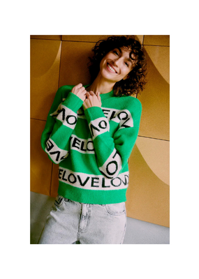 b.young Omea Love Jumper in Leprechaun by b.young