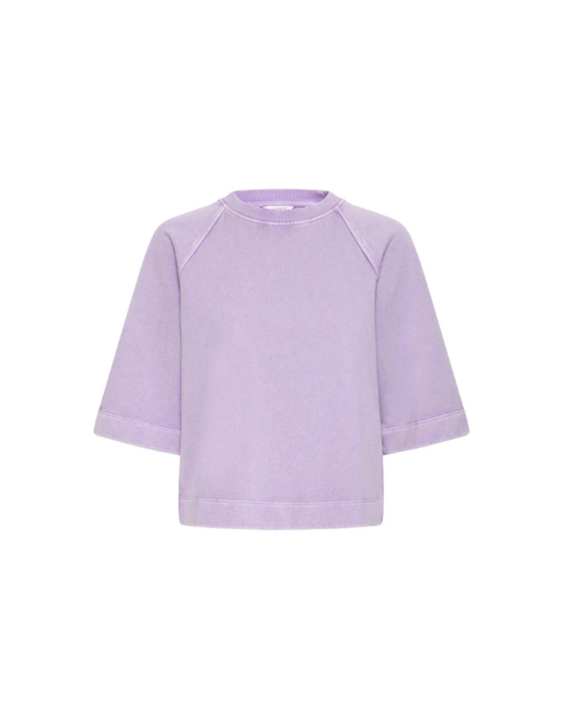 b.young Rasma Short Sweater in English Lavender by b.young