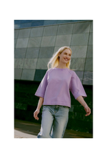 b.young Rasma Short Sweater in English Lavender by b.young