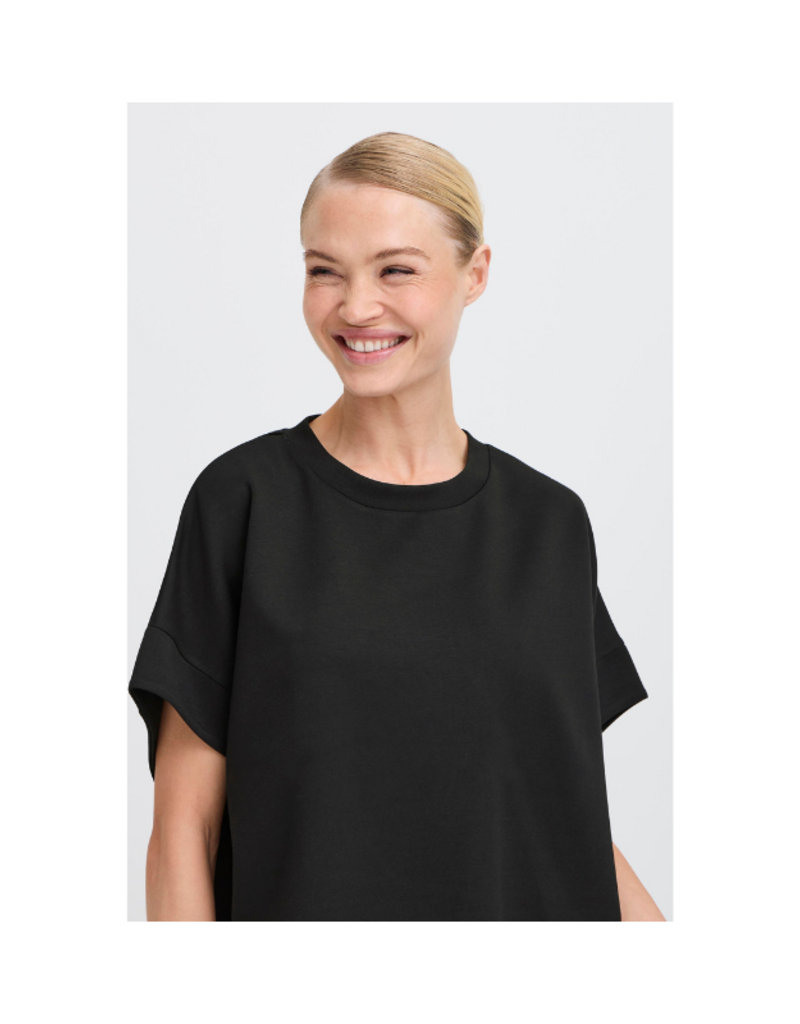 b.young Pusti Loose Vest in Black by b.young