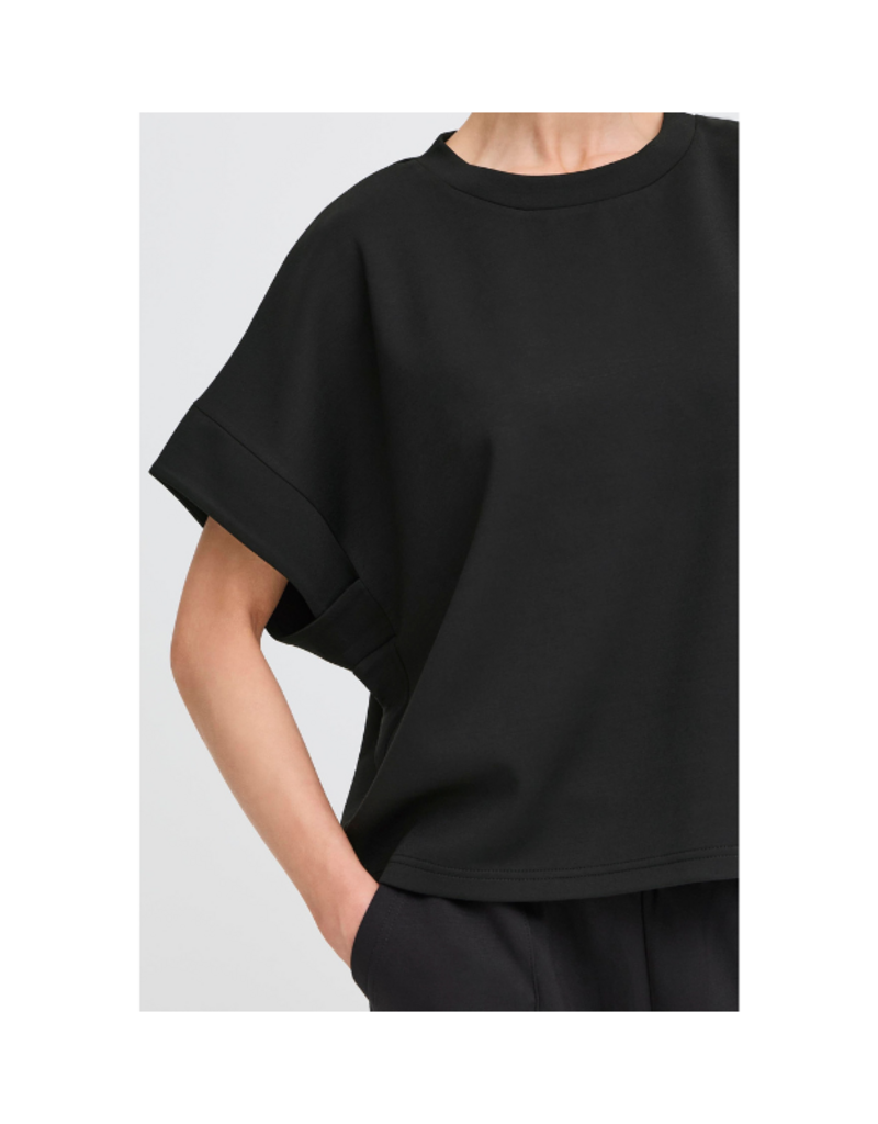 b.young Pusti Loose Vest in Black by b.young