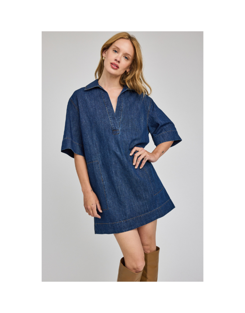 Gentle Fawn Evelina Dress in Dark Wash by Gentle Fawn