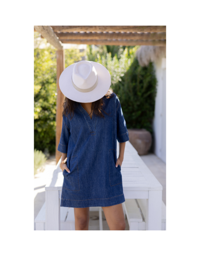 Gentle Fawn Evelina Dress in Dark Wash by Gentle Fawn