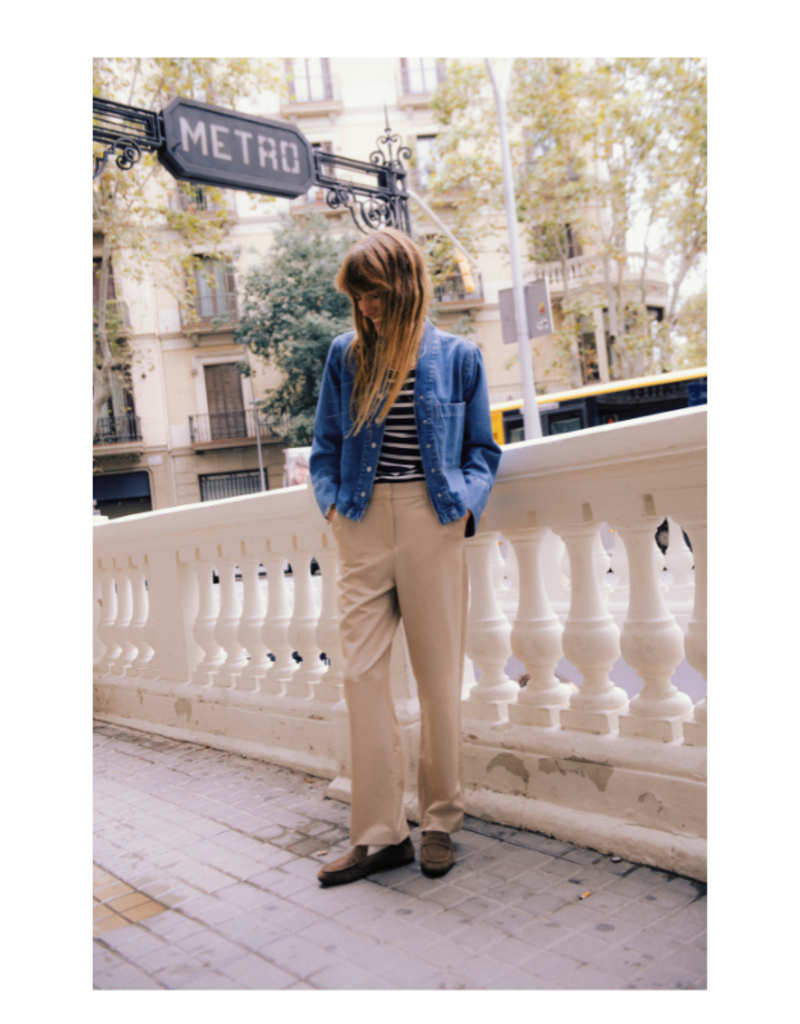 b.young Kacila Shirt in Mid Blue Denim by b.young