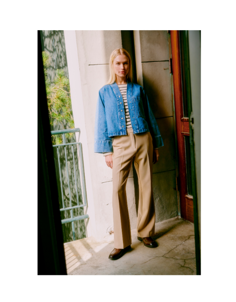 b.young Kacila Shirt in Mid Blue Denim by b.young