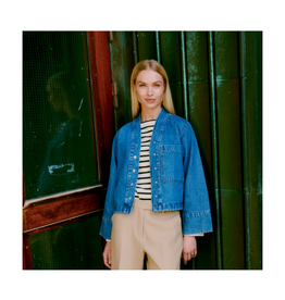 b.young Kacila Shirt in Mid Blue Denim by b.young