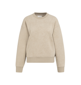YAYA Heavy Sweatshirt in Oxford Tan Brown by YAYA