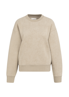 YAYA Heavy Sweatshirt in Oxford Tan Brown by YAYA