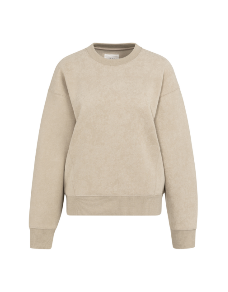 YAYA Heavy Sweatshirt in Oxford Tan Brown by YAYA