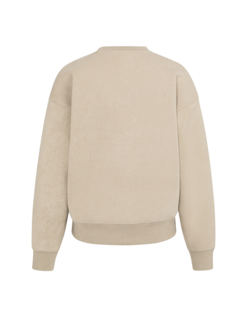 YAYA Heavy Sweatshirt in Oxford Tan Brown by YAYA