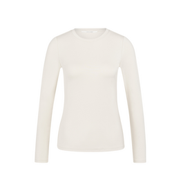 YAYA Heavy Long Sleeve T-Shirt in Birch Beige by YAYA