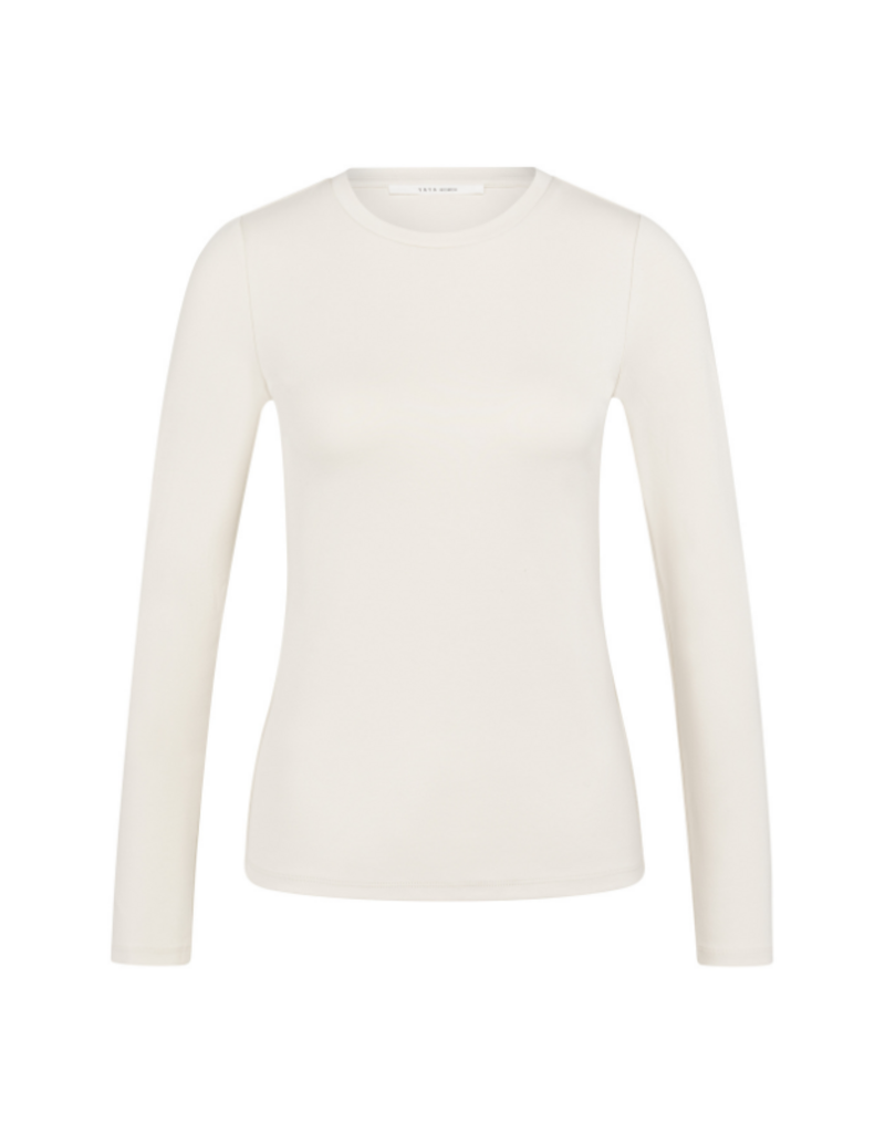YAYA Heavy Long Sleeve T-Shirt in Birch Beige by YAYA