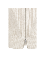YAYA Knitted Sleeveless Cardigan in Heather Grey Melange by YAYA