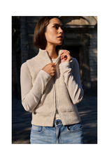 YAYA Knitted Sleeveless Cardigan in Heather Grey Melange by YAYA