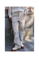 YAYA  Woven Straight Leg Cargo Trouser in Oxford Tan Brown by YAYA