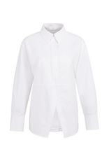 YAYA A-Line Poplin Blouse in Pure White by YAYA