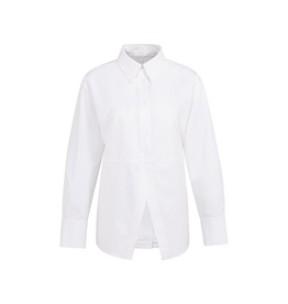 YAYA A-Line Poplin Blouse in Pure White by YAYA