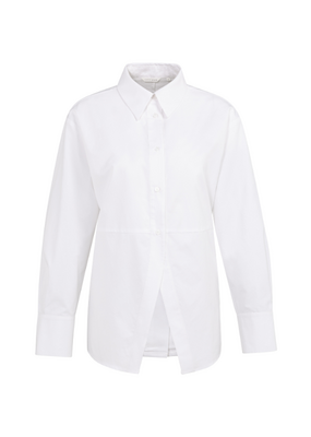 YAYA A-Line Poplin Blouse in Pure White by YAYA