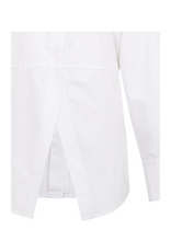 YAYA A-Line Poplin Blouse in Pure White by YAYA