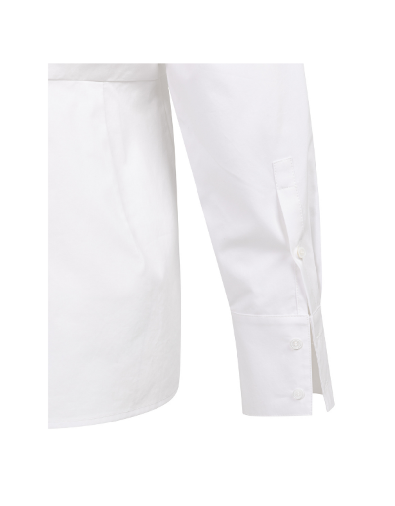 YAYA A-Line Poplin Blouse in Pure White by YAYA