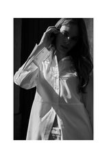 YAYA A-Line Poplin Blouse in Pure White by YAYA