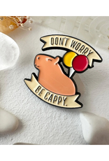 Pika & Bear Enamel Pin "Don't Worry Be Cappy" by Pika & Bear