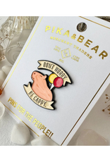 Pika & Bear Enamel Pin "Don't Worry Be Cappy" by Pika & Bear