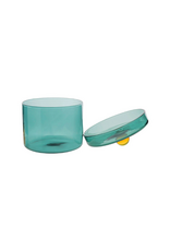 Glass Storage Tin in Green Large