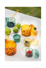 Glass Storage Tin in Green Large