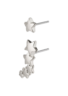 PILGRIM Ava Star Earrings Silver by Pilgrim