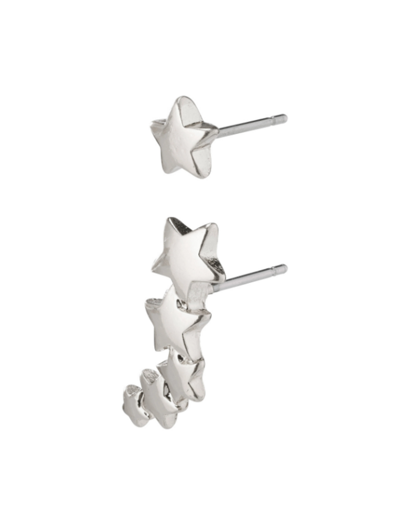 PILGRIM Ava Star Earrings Silver by Pilgrim