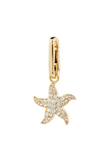 PILGRIM Starfish Charm Pendant Gold by Pilgrim