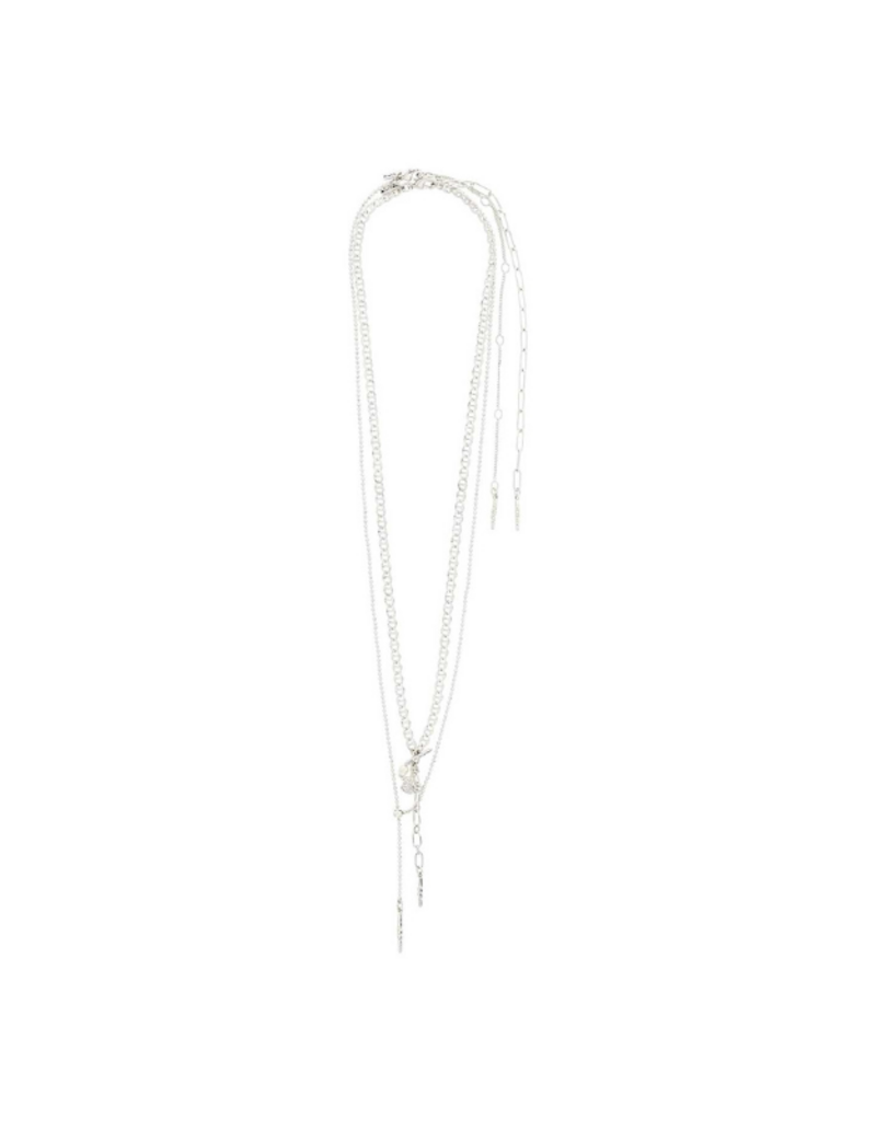 PILGRIM Breeze Necklace 2-in-1 Silver by Pilgrim