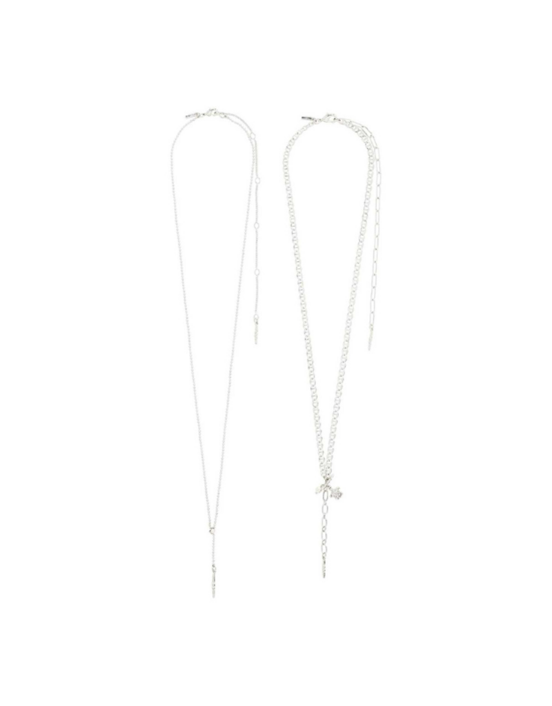 PILGRIM Breeze Necklace 2-in-1 Silver by Pilgrim