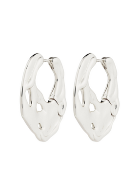 PILGRIM Dawn Hoop Earrings in Silver by Pilgrim