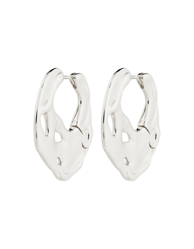 PILGRIM Dawn Hoop Earrings in Silver by Pilgrim