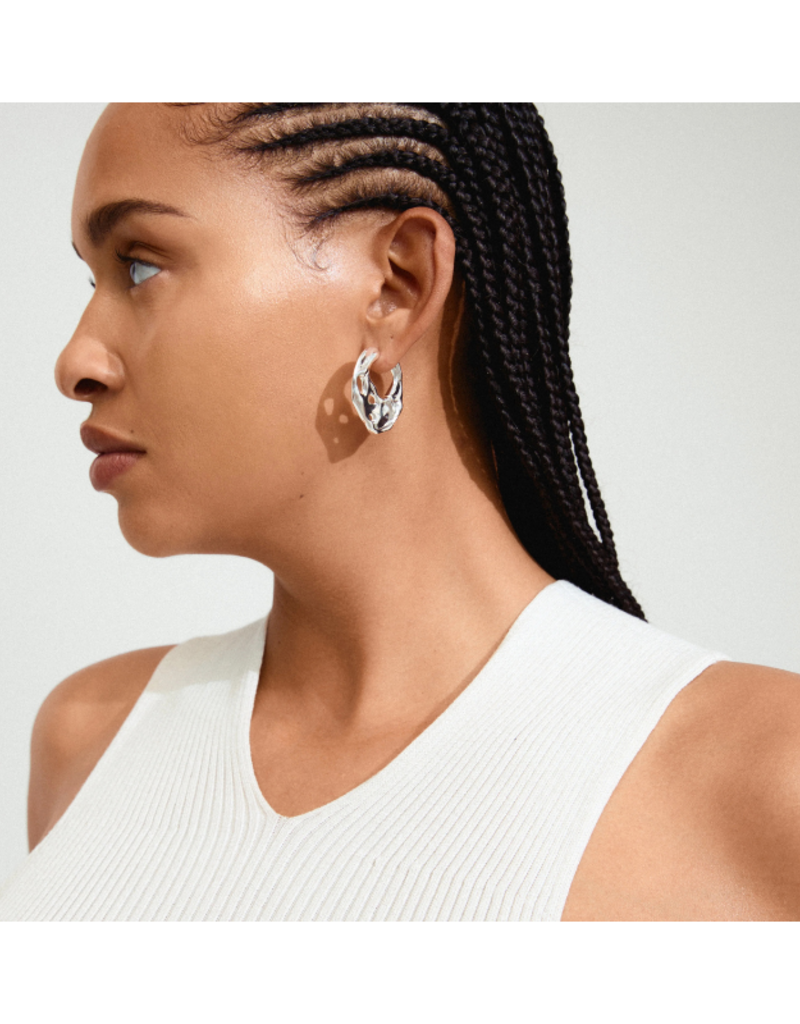 PILGRIM Dawn Hoop Earrings in Silver by Pilgrim