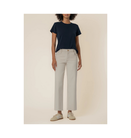 Kut from the Kloth Charlotte High Rise Wide Leg Raw in Ecru by Kut from the Kloth