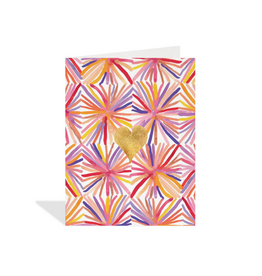 Halfpenny Postage Gold Heart Card