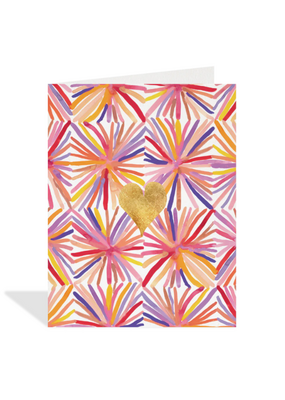 Halfpenny Postage Gold Heart Card